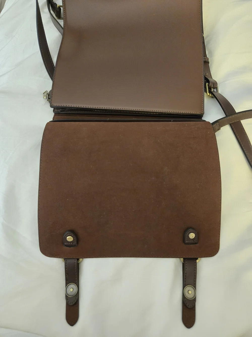 Brown Leather Crossbody Backpack
